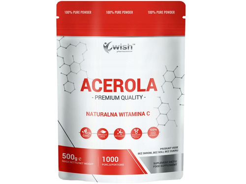 WISH Acerola Naturalna Witamina C w Proszku 500g