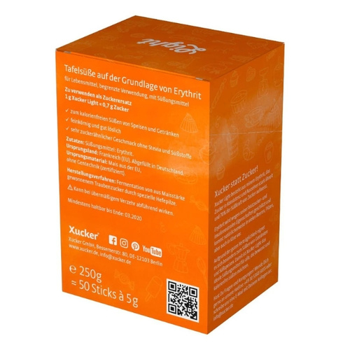 XUCKER Erytrytol Słodzik Light Sticks 50 x 5g