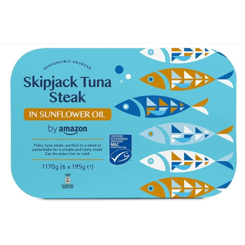 Tuńczyk Skipjack w oleju słonecznikowym 195g x 6 opakowań