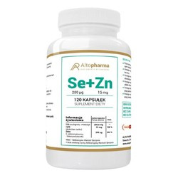 ALTO PHARMA Selen 200µg + Cynk 15mg + Prebiotyk 120 kaps