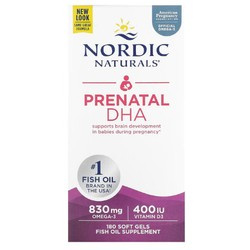 NORDIC NATURALS Prenatal DHA Omega 3 830mg + Witamina D3 400IU 180 kaps