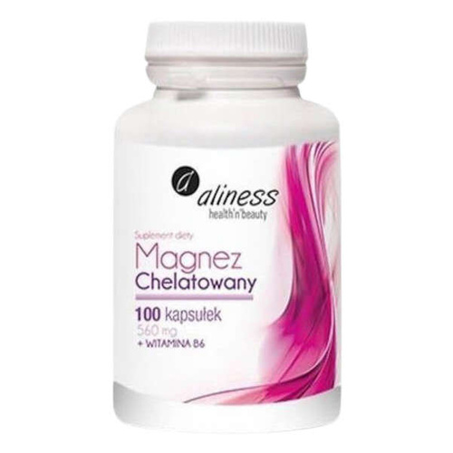 ALINESS Magnez Chelatowany 560mg + Vit B6 100 kaps