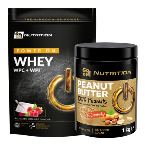 GO ON Masło Orzechowe z Kawałkami Orzechów 1000 g + GO ON NUTRITION Whey 750 g