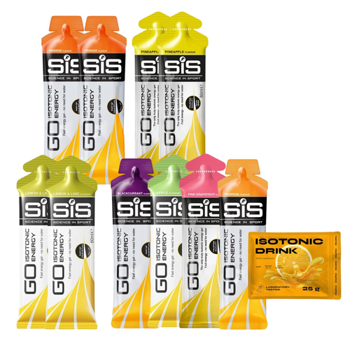 10x SIS Energy Go - Żel Izotoniczny 60 ml + nowmax® Isotonic Drink 25 g