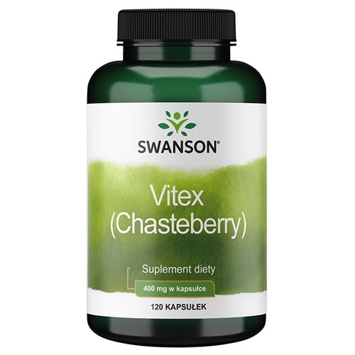 SWANSON Chasteberry Fruit Niepokalanek 400mg 120 kaps