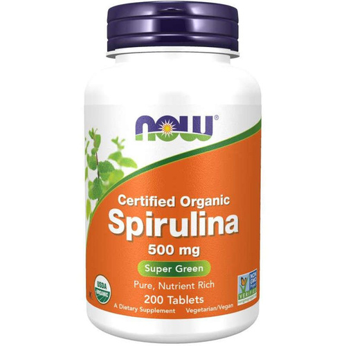 NOW FOODS Spirulina 500mg 200 tabl