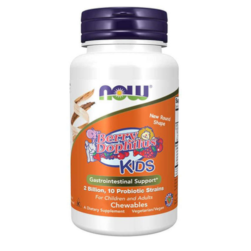 NOW FOODS BerryDophilus Kids - Probiotyk dla dzieci 120 tabl