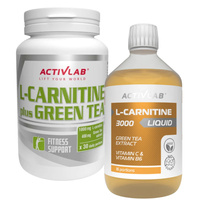 ACTIVLAB L-Carnitine plus Green Tea 60 kaps+ ACTIVLAB L-Carnitine 3000 liquid 500 ml