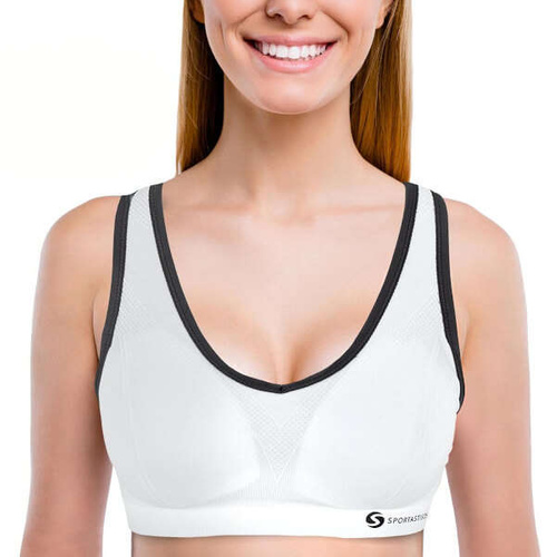 SPORTASTISCH Damski biustonosz sportowy "Sporty Bra" roz L kolor biało-szary