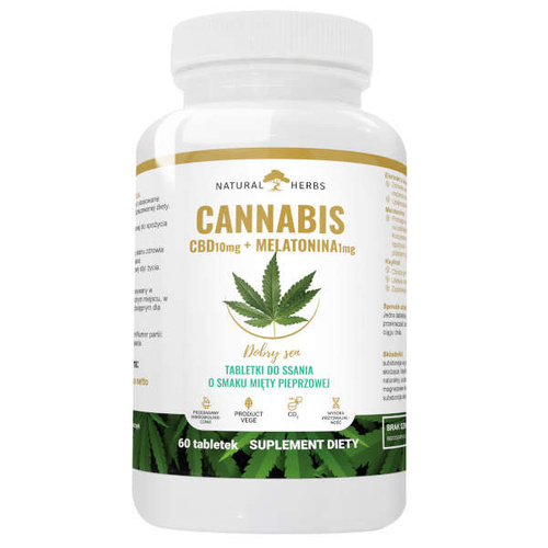 NATURAL HERBS Cannabis CBD 10mg + Melatonina 1mg tabl