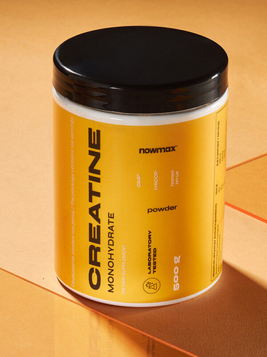 nowmax® Creatine Monohydrate 500 g + 5x CORNEXI ROLL & GO Baton Owsiany 30g