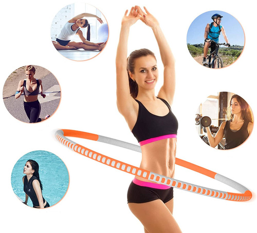 BLAIKOYI Hula Hoop składane kolor szaro-pomarańczowy