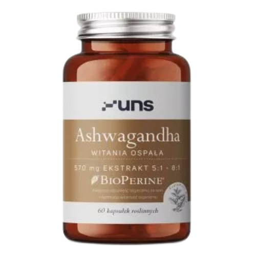 UNS Ashwagandha + Bioperine 60 kaps