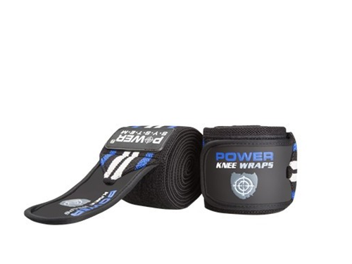 Power System Taśmy wzmacniająca kolano Power Knee Wraps 3700 BLUE