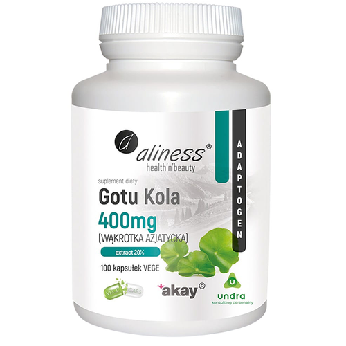 ALINESS Gotu Kola (Wąkrotka Azjatycka) 400mg 100 kaps