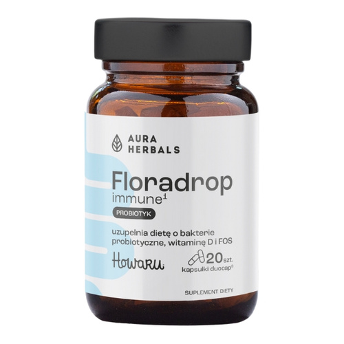 AURA HERBALS Floradrop Immune Probiotyk 20 kaps+ AURA HERBALS Berberyna 500 mg 60 kaps