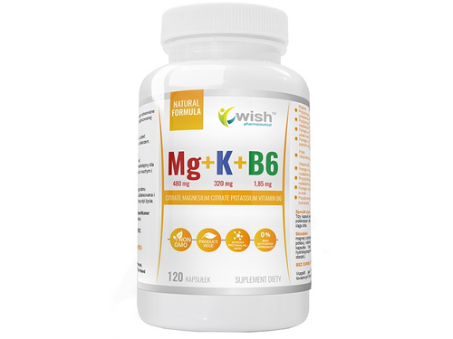 WISH Mg+K+Vit B6 120 kaps