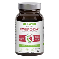 BIOWEN Witaminy D3+K2 MK7 90 kaps + nowmax® Vitamin C 1000mg 30 kaps