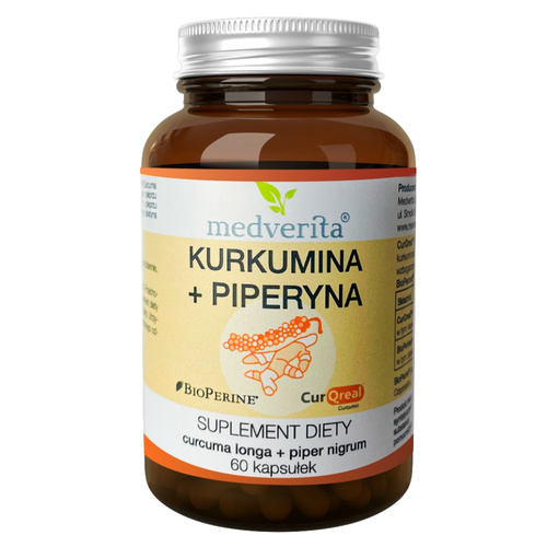 MEDVERITA Kurkumina + Piperyna 60 kaps