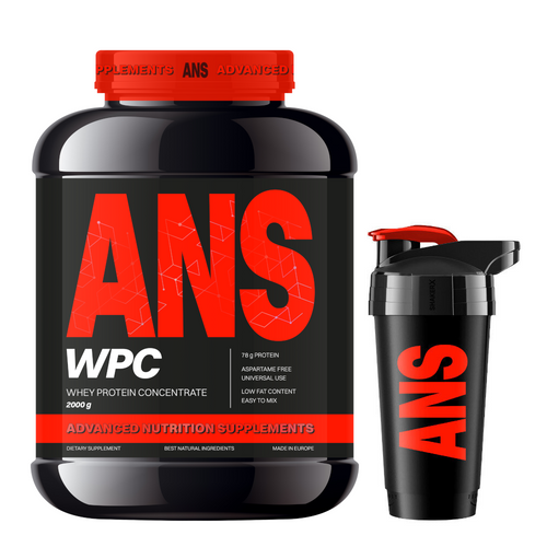 ANS WPC 2000 g (Białko) + ANS Shaker 700 ml