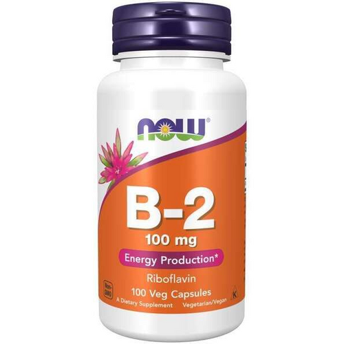 NOW FOODS Witamina B2 - Ryboflawina 100 mg 100 kaps