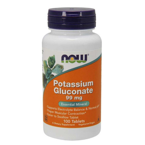 NOW FOODS Potassium Gluconate 99mg 100 tabl