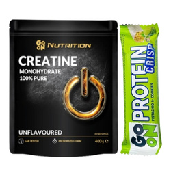 GO ON NUTRITION Creatine 400 g + Za Darmo GO ON Baton Proteinowy Crisp Bar 45 g