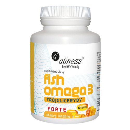 ALINESS Fish Omega 3 FORTE Trójglicerydy 500/250mg 60 kaps