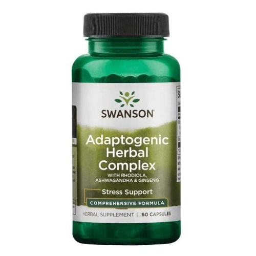 SWANSON Complex Adaptogeny Rhodiola Ashwagandha & Ginseng 60 kaps