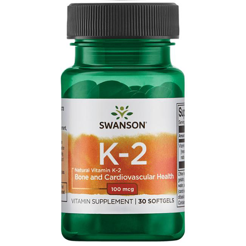 SWANSON Witamina K2 Naturalna 100mcg 30 kaps 