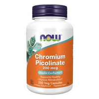 NOW FOODS Chromium Picolinate - Chrom Pikolinian 200mcg 250 kaps