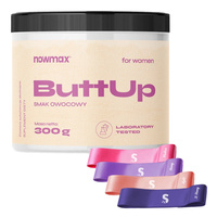 nowmax® BUTT UP 300 g + Zestaw 4 Gum Oporowych Fitness Band