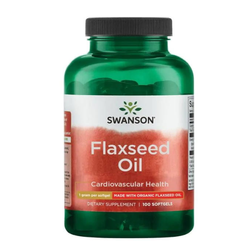 SWANSON Flaxseed Oil - Olej z siemia lnianego 1000 mg 100 kaps