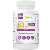 WISH Niacyna Witamina B3 (PP) 500mg + Inulina 120 kaps