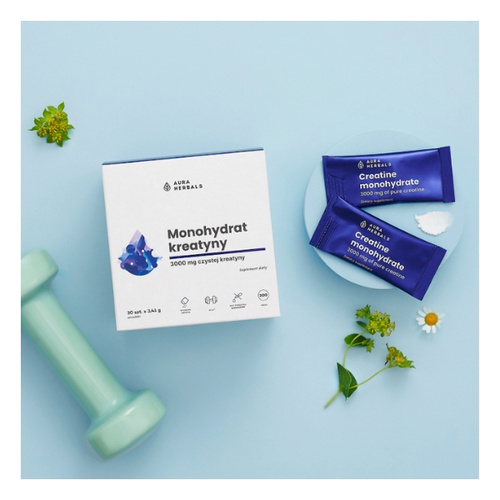 AURA HERBALS Kreatyna Monohydrat saszetki 30 x 3,41 g