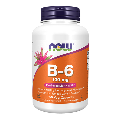 NOW FOODS Witamina B-6 100 mg 250 kaps