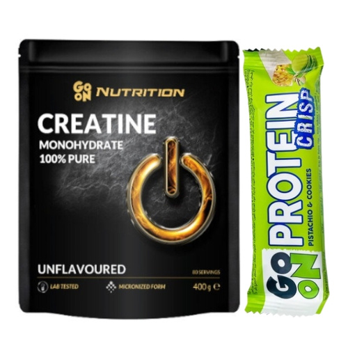 GO ON NUTRITION Creatine 400 g + Za Darmo GO ON Baton Proteinowy Crisp Bar 45 g