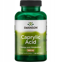 SWANSON Kwas Kaprylowy 600mg 60 kaps