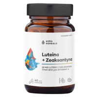 AURA HERBALS Luteina + Zeaksantyna + Witamina A 60 kaps