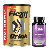 NUTREND Flexit GOLD Drink 400 g + 4F FUEL L-Carnitine 60 kaps