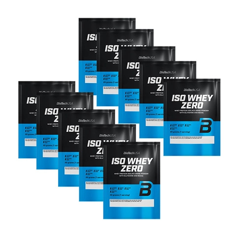 10x BIOTECH Iso Whey Zero 25 g - Smaki do wyboru