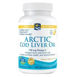 NORDIC NATURALS Arctic Cod Liver Oil Arktyczny Olej z Wątroby Dorsza 750mg 90 kaps