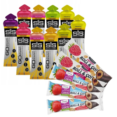 SIS Energy Go - Żel Izotoniczny 10 x 60 ml + 5x CORNEXI ROLL & GO Baton Owsiany 30 g