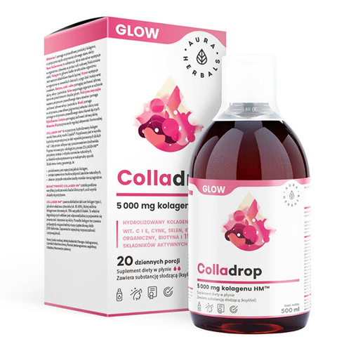 AURA HERBALS Colladrop Glow Kolagen Morski 5000 mg 500 ml