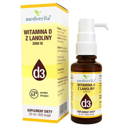 MEDVERITA Naturalna Witamina D3 2000IU w Kroplach 30 ml