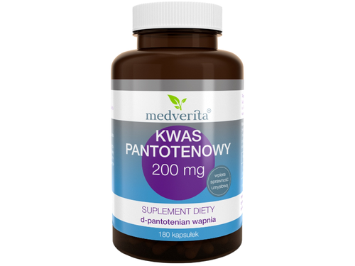 MEDVERITA Kwas Pantotenowy 200mg 180 kaps