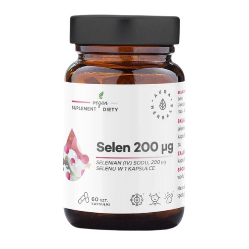 AURA HERBALS Selen 200μg Selenian (IV) sodu 60 kaps