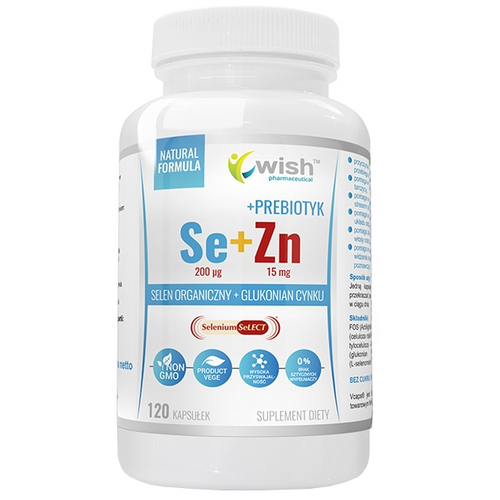 WISH Selen Organiczny + Glukonian Cynku 120 kaps