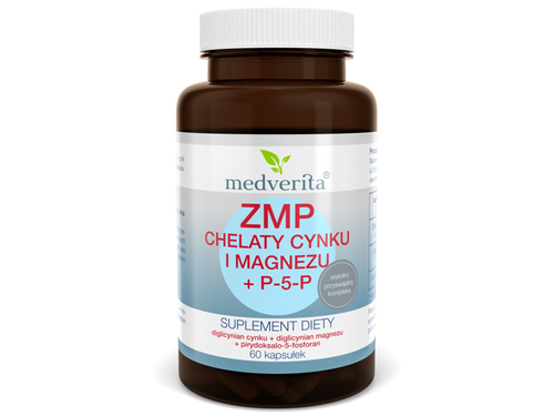 MEDVERITA ZMP Chelaty Cynku i Magnezu + P-5-P 60 kaps