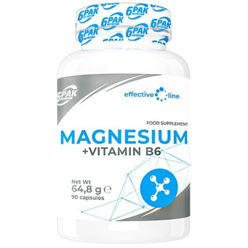 6PAK EL Magnesium + Vitamin B6 90 kaps